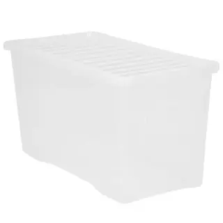 B&M Large Storage Box With Lid 110L - Clear 6 B&M Large Storage Box With Lid 110L - Clear - Image 4