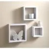 Lokken 3 Cube Shelves - White 1 Lokken 3 Cube Shelves - White -Furniture Shop 294102 vermont cube shelves white1