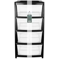 B&M 4 Tier Drawer - Black