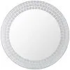 B&M Round Glitter Mirror - Silver 2 B&M Round Glitter Mirror - Silver -Furniture Shop 311215 round glitter mirror