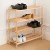 B&M 4 Tier Wooden Shoe Rack -Furniture Shop 317430 4 Tier wooden shoe rack