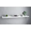 Lokken Wide Picture Shelf - White -Furniture Shop 320108 lokken wide picutre shelf white1