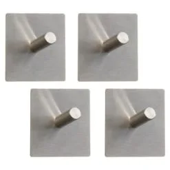 B&M Metal Adhesive Hooks 4pk - Square