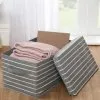 B&M Jumbo Storage Box With Lid - Stripes -Furniture Shop 343187 jumbo box with lid grey stripes
