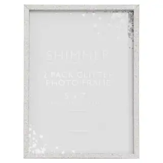 B&M Glitter Photo Frames 5 X 7" 2pk 4 B&M Glitter Photo Frames 5 X 7" 2pk - Image 2