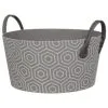 B&M Round Printed Storage Basket - Geo -Furniture Shop 343304 round basket with handle geo