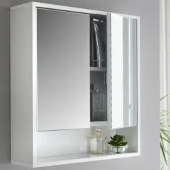 Norsk High Gloss Bathroom Mirror Cabinet -Furniture Shop 347094 norsk double wall unit 2
