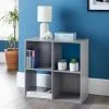 Lokken 4 Cube Shelving Unit - Grey 1 Lokken 4 Cube Shelving Unit - Grey -Furniture Shop 348903 lokken grey 4 cube storage