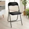 B&M Luxe Velvet Folding Chair - Black 2 B&M Luxe Velvet Folding Chair - Black -Furniture Shop 349907 luxe velvet folding chair black
