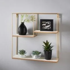Tromso Multi-Section Shelf - Gold