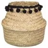 B&M Mini Pompom Basket - Natural -Furniture Shop 355410 mini pompom basket