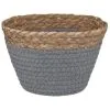 B&M Mini Cotton Wicker Basket - Grey 2 B&M Mini Cotton Wicker Basket - Grey -Furniture Shop 355715 mini straw and cotton rope string basket grey