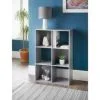 Lokken 6 Cube Shelving Unit - Grey -Furniture Shop 360086 lokken 6 cube grey