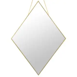 B&M Diamond Hanging Mirror - Gold 4 B&M Diamond Hanging Mirror - Gold - Image 2