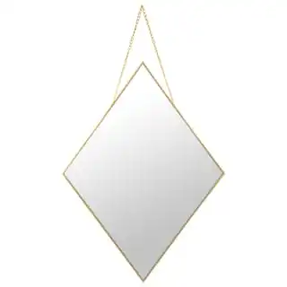 B&M Diamond Hanging Mirror - Gold 3 B&M Diamond Hanging Mirror - Gold
