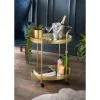 B&M Deco Glam Drinks Trolley - Gold