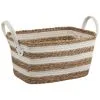 B&M Tribal Nature Striped Wicker Basket -Furniture Shop 366018 cream and wicker stripe basket
