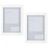 B&M Block Photo Frame 5 X 7" 2pk - White -Furniture Shop 367046 2pk block photo frame 5x7 white