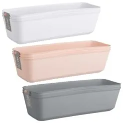 B&M Soft Touch Flexi Storage Tray 3pk - Blush -Furniture Shop 368741 368744 368737 soft touch 3pk flexi storage basket group