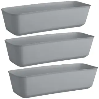 B&M Soft Touch Flexi Storage Tray 3pk - Grey 5 B&M Soft Touch Flexi Storage Tray 3pk - Grey - Image 3
