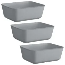 B&M Soft Touch Flexi Storage Basket 3pk - Grey -Furniture Shop 368748 soft touch 3pk flexi storage basket grey group