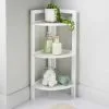 Maine 3 Tier Corner Shelving - White 2 Maine 3 Tier Corner Shelving - White -Furniture Shop 369723 maine 3 tier corner shelf white