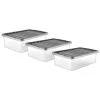 B&M Under Bed Storage Boxes 32L 3pk 1 B&M Under Bed Storage Boxes 32L 3pk -Furniture Shop 369792 3pk 32l underbed storage box grey