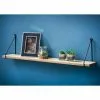 B&M Malvern Oak Shelf With Bracket 80cm - Black -Furniture Shop 370151 malvern 80cm oak shelf with bracket black