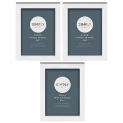 Simply Everyday 4 X 6" Block Frames 3pk - White