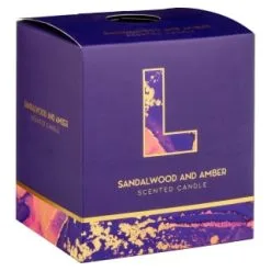 B&M Alphabet Candle (Assorted) - Sandalwood & Amber -Furniture Shop 372815 372816 372849 alphabet candle sandalwood and amber l