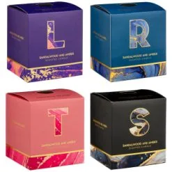 B&M Alphabet Candle (Assorted) - Sandalwood & Amber -Furniture Shop 372815 372816 372849 alphabet candle sandalwood and amber main