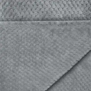 Heritage Collection Waffle Faux Fur Throw - Grey 6 Heritage Collection Waffle Faux Fur Throw - Grey - Image 4