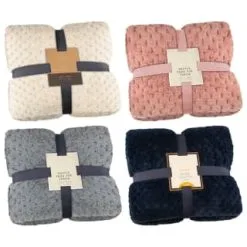 Heritage Collection Waffle Faux Fur Throw - Cream -Furniture Shop 372937 372948 372950 waffle faux fur throw group