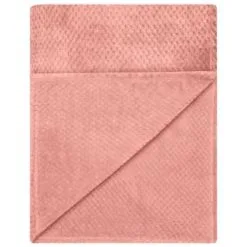 Heritage Collection Waffle Faux Fur Throw - Blush -Furniture Shop 372937 waffle faux fur throw blush 21