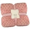 Heritage Collection Waffle Faux Fur Throw - Blush -Furniture Shop 372937 waffle faux fur throw blush 41