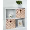 B&M Metallic Storage Cubes 2pk - Blush -Furniture Shop 374344 2pk blush metallic storage cubes