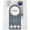 Simply Everyday Simply Anti-Bacterial Quilted Pillow Protectors 2pk 2 Simply Everyday Simply Anti-Bacterial Quilted Pillow Protectors 2pk -Furniture Shop 375783 simply everyday quilted super soft pillow protector pair