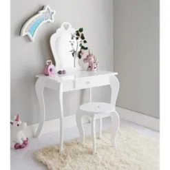 B&M Amelia Vanity Set With Stool & Mirror