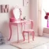 B&M Amelia Vanity Set With Stool & Mirror 2 B&M Amelia Vanity Set With Stool & Mirror -Furniture Shop 375844 amelia vanity set pink