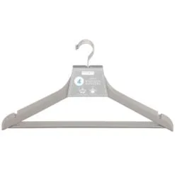 B&M Matte Grey Wooden Hangers 4pk