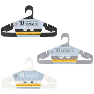 B&M Jumbo Hangers 10pk - Grey 6 B&M Jumbo Hangers 10pk - Grey - Image 4