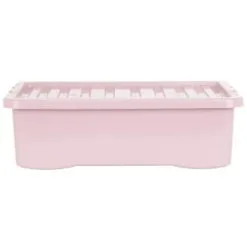 B&M Under Bed Storage Box 32L - Dusty Pink -Furniture Shop 377038 under bed storage box 32l dusty pink