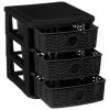 B&M 3 Tier Chevron Storage Organiser - Black 2 B&M 3 Tier Chevron Storage Organiser - Black -Furniture Shop 377462 3 drawer chevron organiser black 2