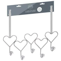 B&M Heart Diamante Overdoor Hooks