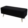 B&M Ottoman With Legs - Black -Furniture Shop 378066 black ottoman with legs