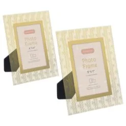 B&M Harmony Glass Photo Frame 4 X 6" - Gold -Furniture Shop 380067 380068 harmony glass photo frame main 1