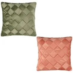 B&M Basket Weave Velvet Cushion - Sage -Furniture Shop 380438 380756 basket weave velvet cushion main