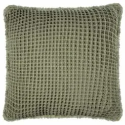 B&M Cotton Waffle Cushion - Green