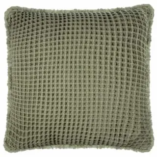 B&M Cotton Waffle Cushion - Green 3 B&M Cotton Waffle Cushion - Green