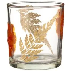 B&M Dried Flowers Tealight Holder - Orange -Furniture Shop 380589 dried flowers tealight holder orange 2